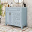 Meuble-lavabo autoportant élégant avec tiroir inclinable, lavabo en céramique et grand espace de rangement-767057860