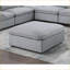 Repose-pieds en velours côtelé gris foncé avec pieds en bois | Coussin doux | Pièce modulaire