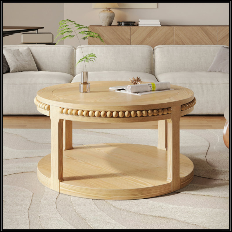 Table basse 31,5 pouces, Natural Wood