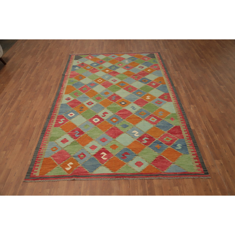 Tapis multicolore à motif de losanges Harmony 7 x 10