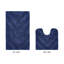 Ensemble de tapis pour salle de bain à chevrons touffetés 100% coton Annaclara Premium 100% coton 1990 avec envers antidérapant en latex, certifié OEKO-TEX®, super absorbant et lavable à la machine, bleu marine-122444783-97657150