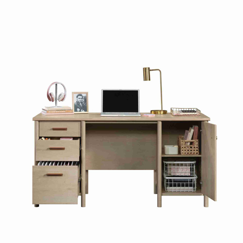 Transitional Computer Desk with Generous Work Surface