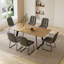 Ensemble de tables de salle à manger de 51 po à 67 po à rallonge amovible avec chaises-119358123-119358124