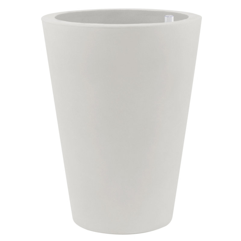 Cono Resin Pot Planter, 47.25" H x 23.5" W x 23.5" D, Ice
