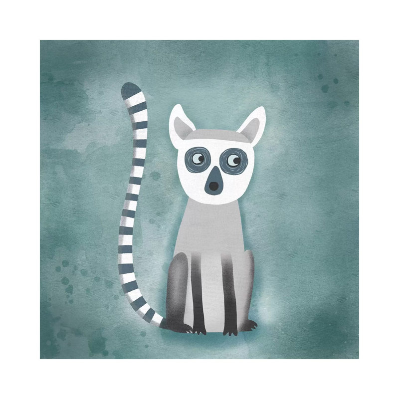 « Lemur » par Nic squirrell-impression, H 18 po x l 18 po x 1,5 po, Toile tendue, Pas de tapis