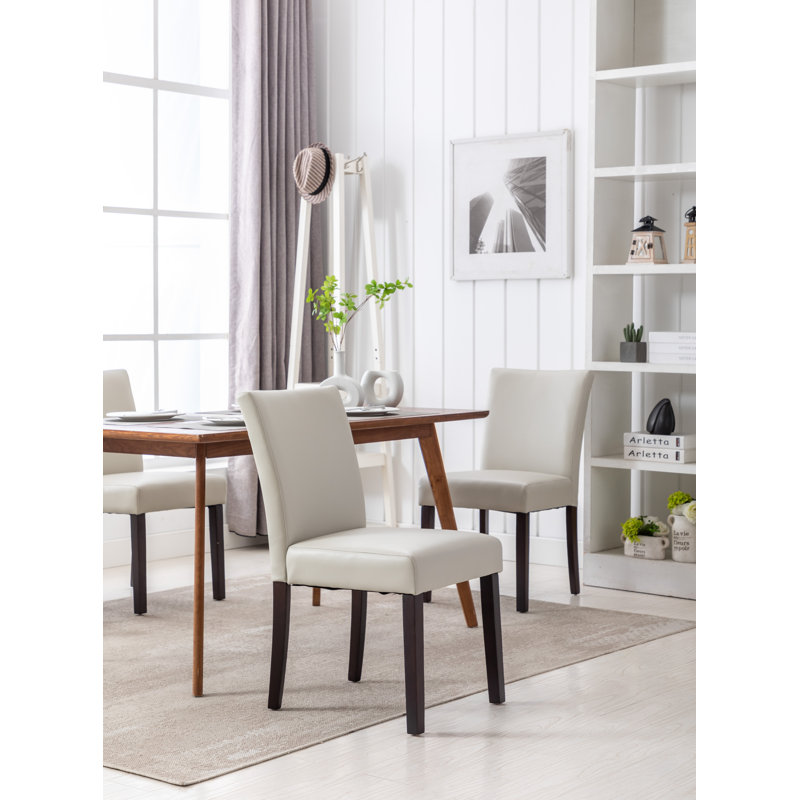 Chaise rembourrée Shurman, Gris clair