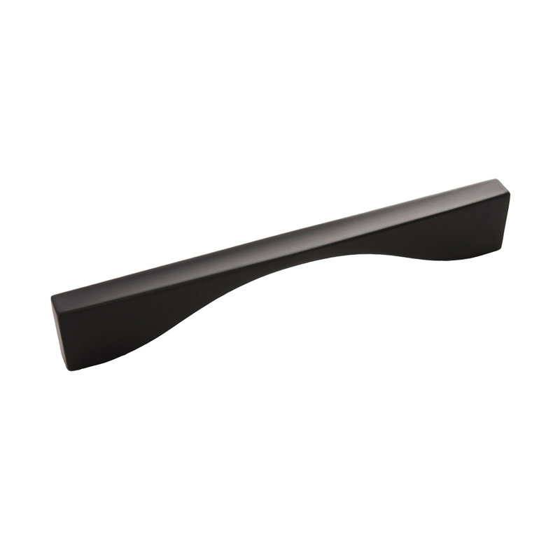 Channel Collection Handle Pull - Cabinet Pull - Contemporary Hardware for Drawers & Cabinets, Matte Black, 6 5/16''