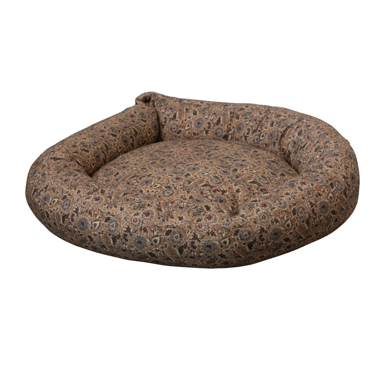 Lit pour chien en coton à motif floral