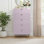 Commode 4 tiroirs Kylie, finition rose ultrabrillante