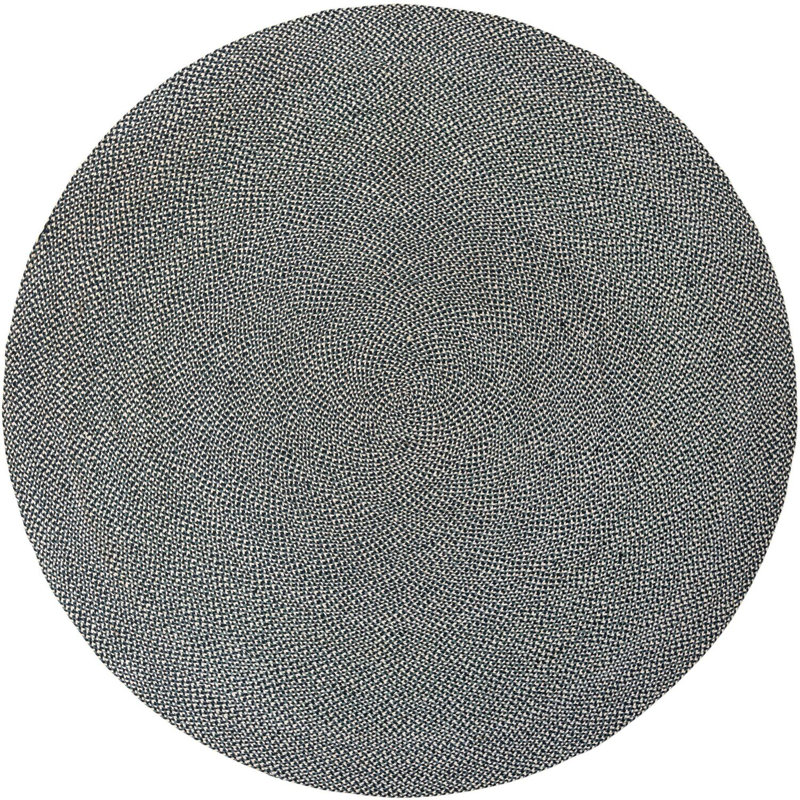 Tapis contemporain bleu Aideen, Rond 10 pi