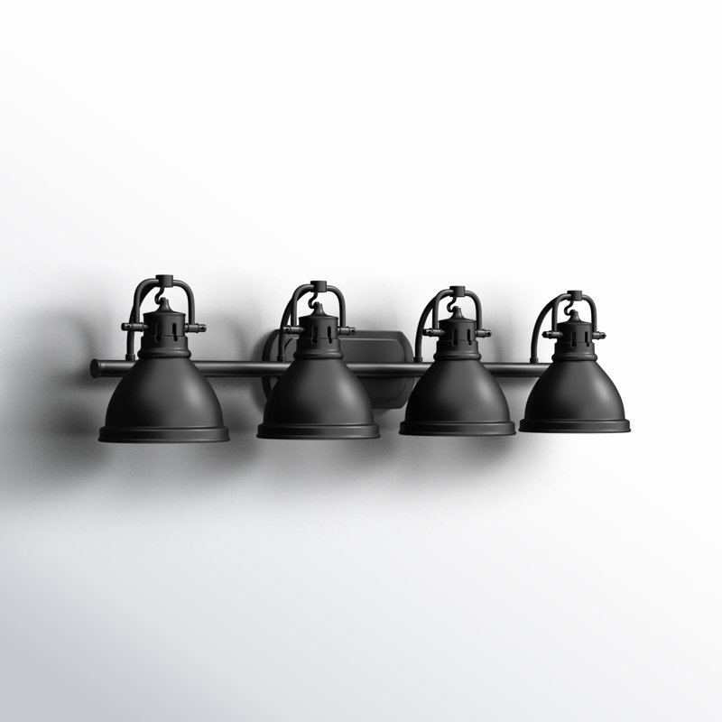 Calico 4 - Light Dimmable Vanity Light, Matte Black, Matte Black