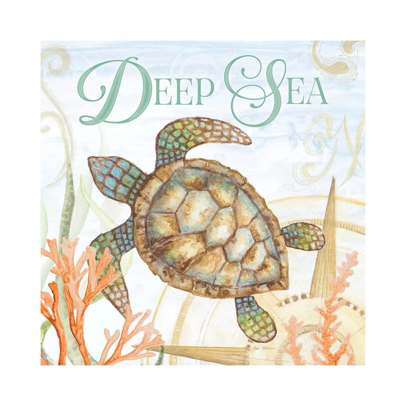 «Deep Sea» par Janice Gaynor - reproduction imprimée, Non mat, Toile tendue, H 37 po x l 37 po x P 1,5 po