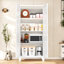 Armoire de rangement blanche en acier de 61 po avec tablettes réglables pour le salon, la chambre à coucher et le bureau - Extérieur à griffes, portes en métal 2 pièces à assemblage simple dans la cuisine, matériau antirouille, amplement
