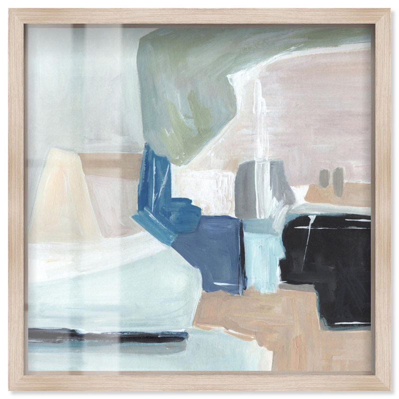 Décoration murale pour chambre à coucher Structural Harmony Shadowbox par Art Remedy, cadre blond, 12 x 12, H 13 po x l 13 po