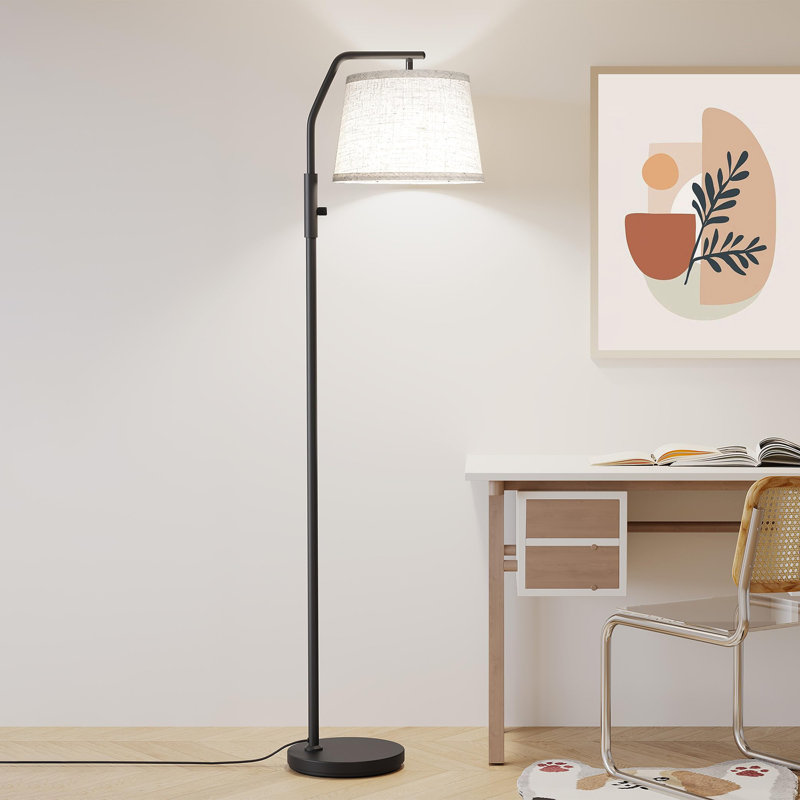 Dimmable modern arc floor lamp, Black