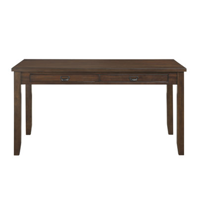 Table de salle à manger à finition bois de cerisier foncé avec 4 tiroirs 1 pièce