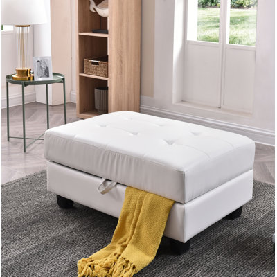 Benton Faux Leather Ottoman