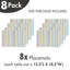 Ensemble de 8 napperons pastel East Urban Home