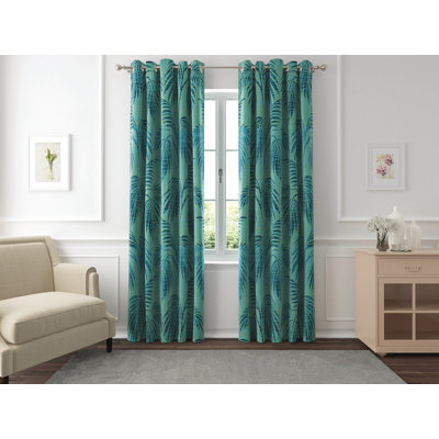 Arzola Cotton Blend Room Darkening Curtain