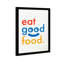 «Typic and Quotes Eat Good Food Modern Red», impression sur papier murale