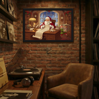 Noël, père Noël, lecture, liste, elf, aide