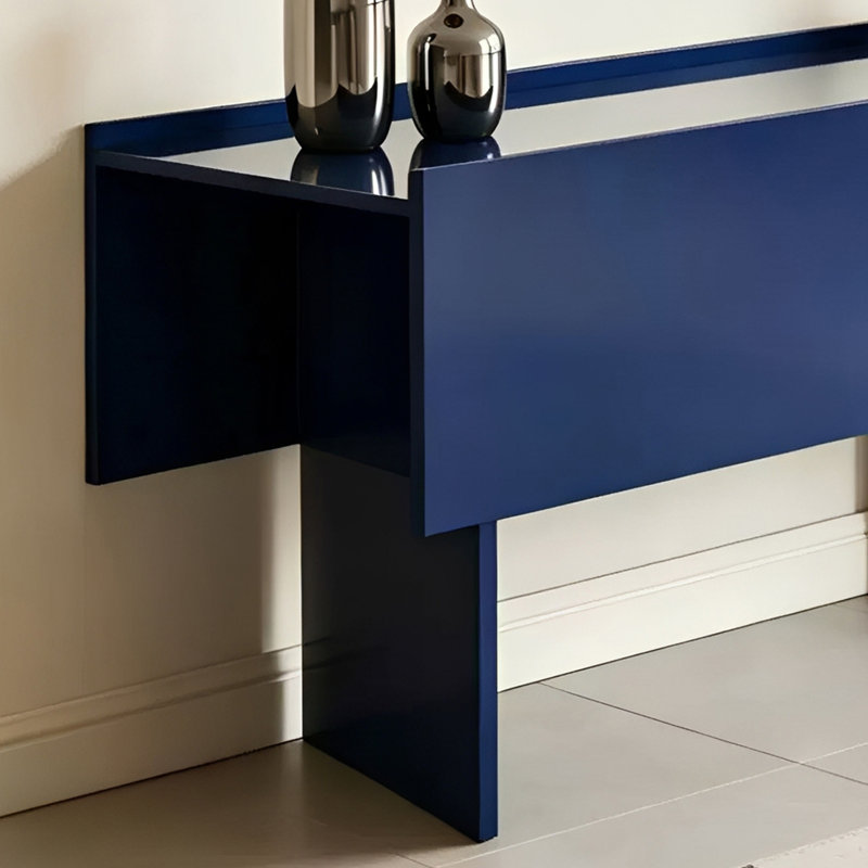 Console italienne de minimalisme moderne italien, H 30,7 po x l 70,9 po x P 15,7 po, Bleu très foncé, Bleu très foncé
