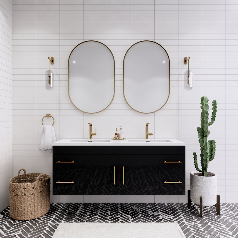 Ensemble de meuble-lavabo double 60 po Tenshi