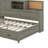 Full Size Wooden Daybed With 3 Storage Drawers, Upper Soft Board, Shelf, And A Set Of Sockets And USB Ports-1233135704