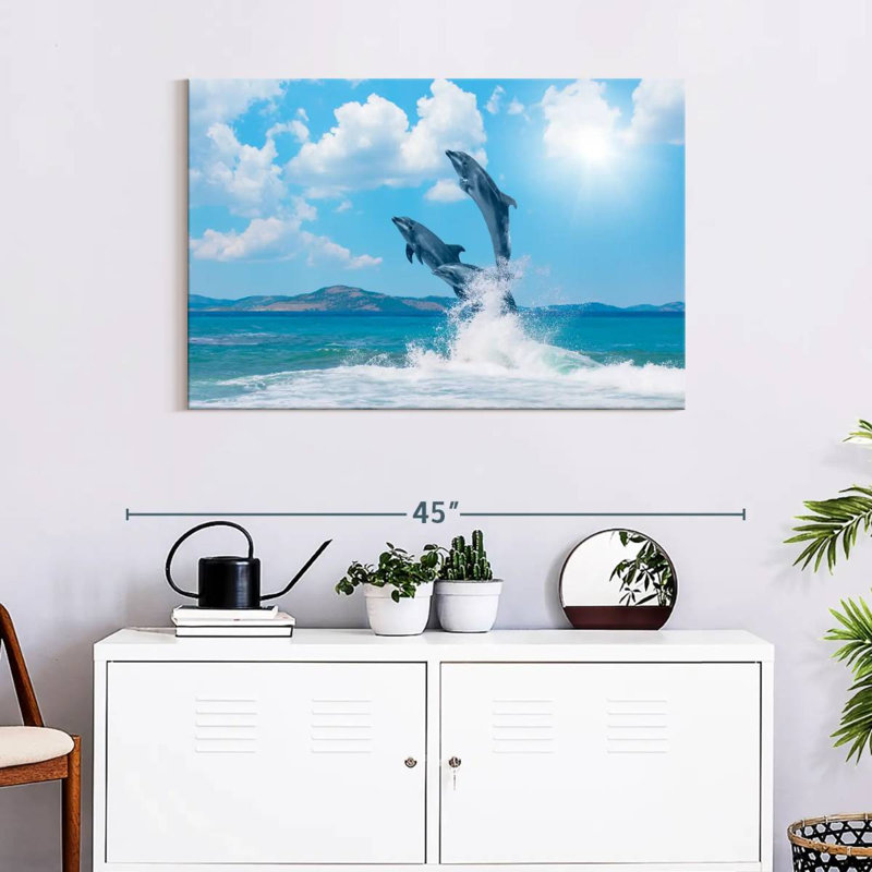 Brampt Dolphin Paradise, 24" H x 36" W