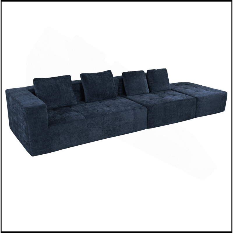 Grand canapé modulaire amovible moderne, ensemble de 3 pièces avec combinaison gratuite, comprenant 4 coussins, idéal pour le salon, la chambre à coucher et un appartement