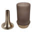 Vase de table décoratif décoratif en verre métallique pour décoration intérieure - Grand vase à fleurs moderne et centre de table sophistiqué - Gris -130466399