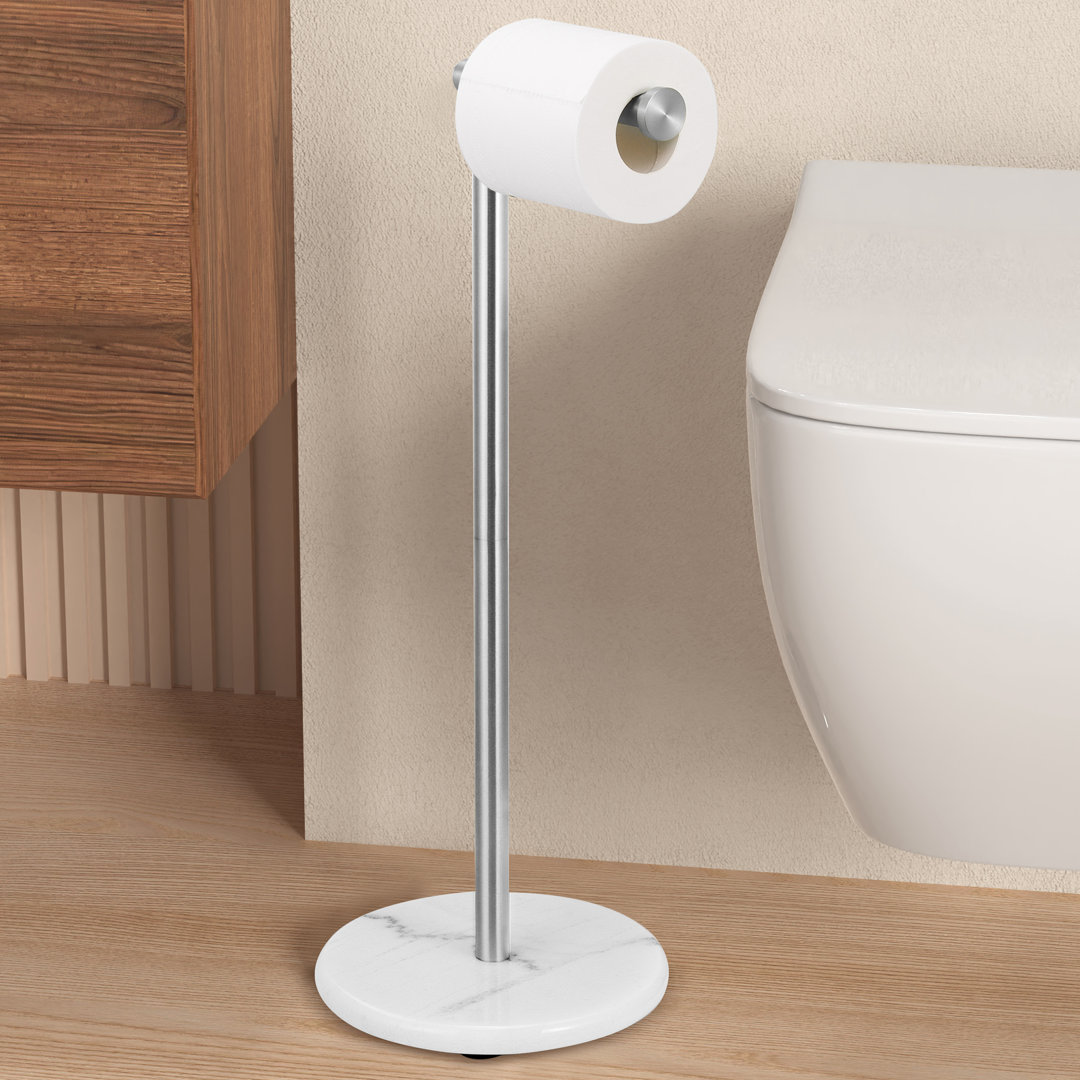 KES Freestanding Bathroom Toilet Paper Roll Holder Stand Marble Stand Up SUS304 Stainless Steel KES 