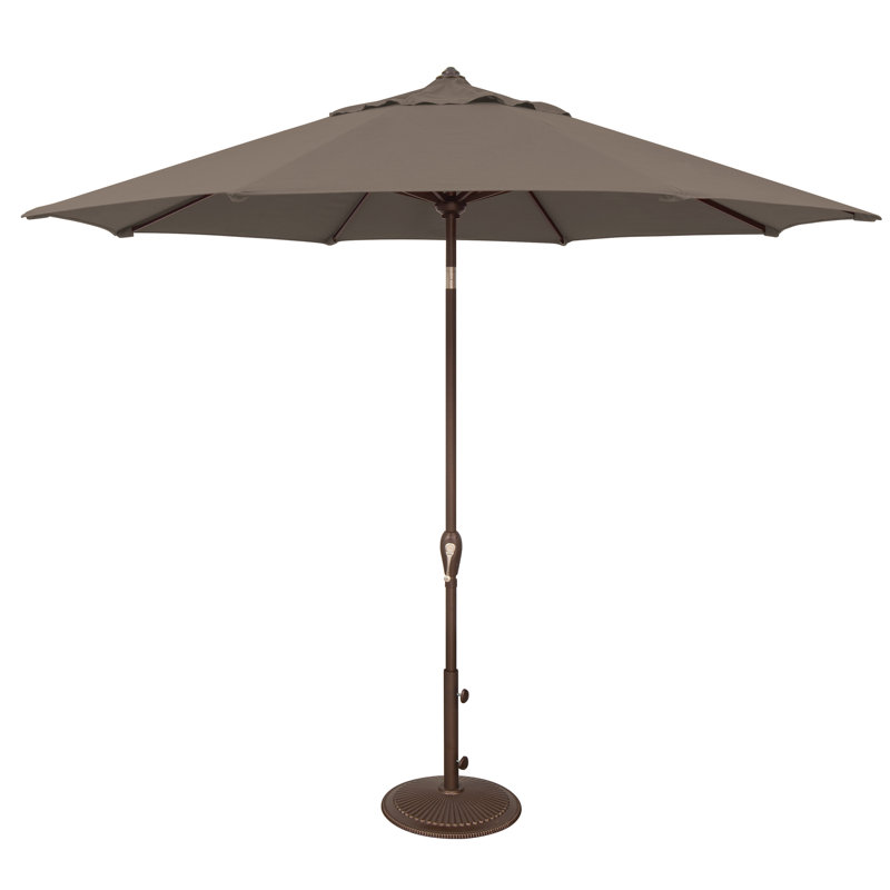 Parasol de marché inclinable 9 pi Colete, Toile taupe