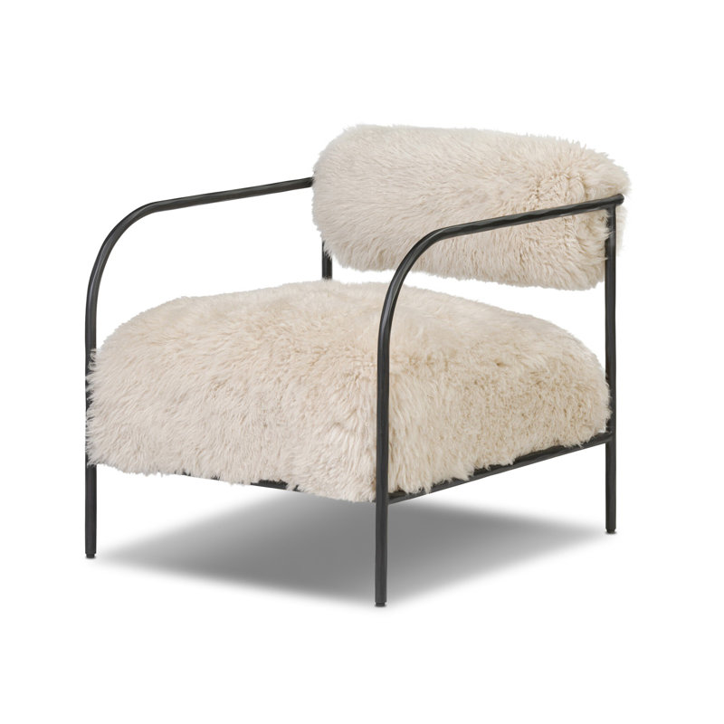 FENN Armchair, Champagne Mongolian Fur
