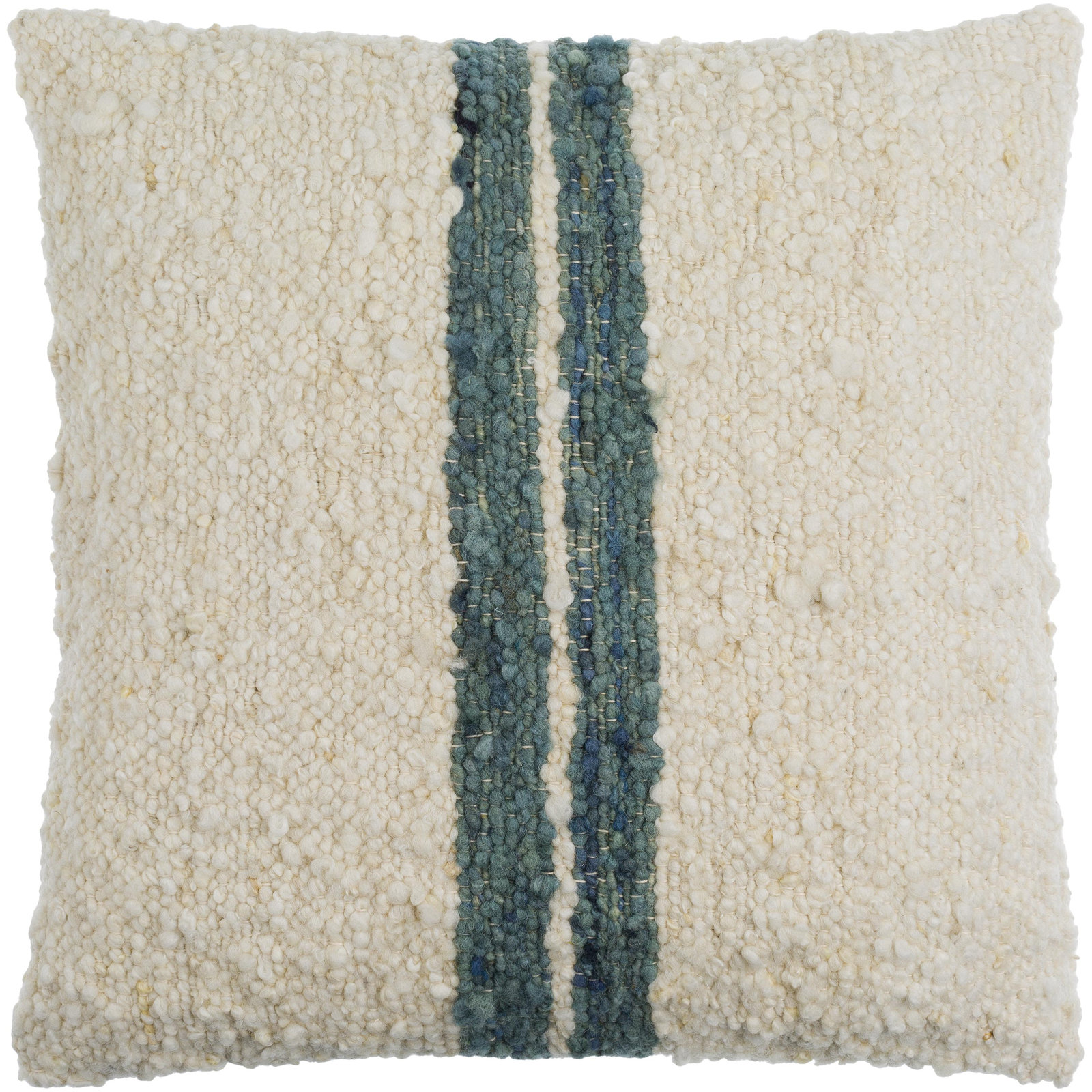 Alivia Striped Throw Pillow, Pillow Cover Only - No Insert, Deep Teal, 22" x 22"