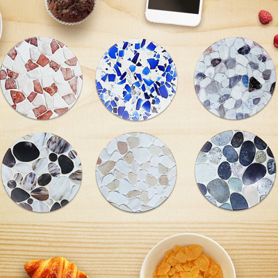 Ih Casadecor Ceramic Round 6 Piece Trivet Set