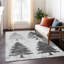 Tapis gris arbre de Noël lavable à la machine intérieur / extérieur Xhevrie-1909034944