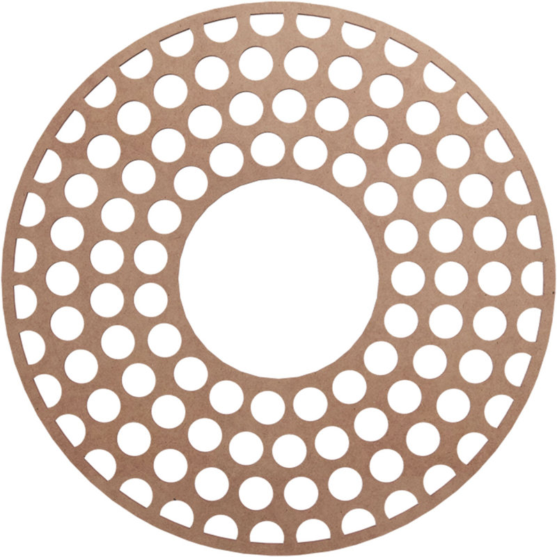 Médaillon de plafond en bois Fink, H 22 po x l 22 po x P 0,38 po, Bois (qualité de peinture)
