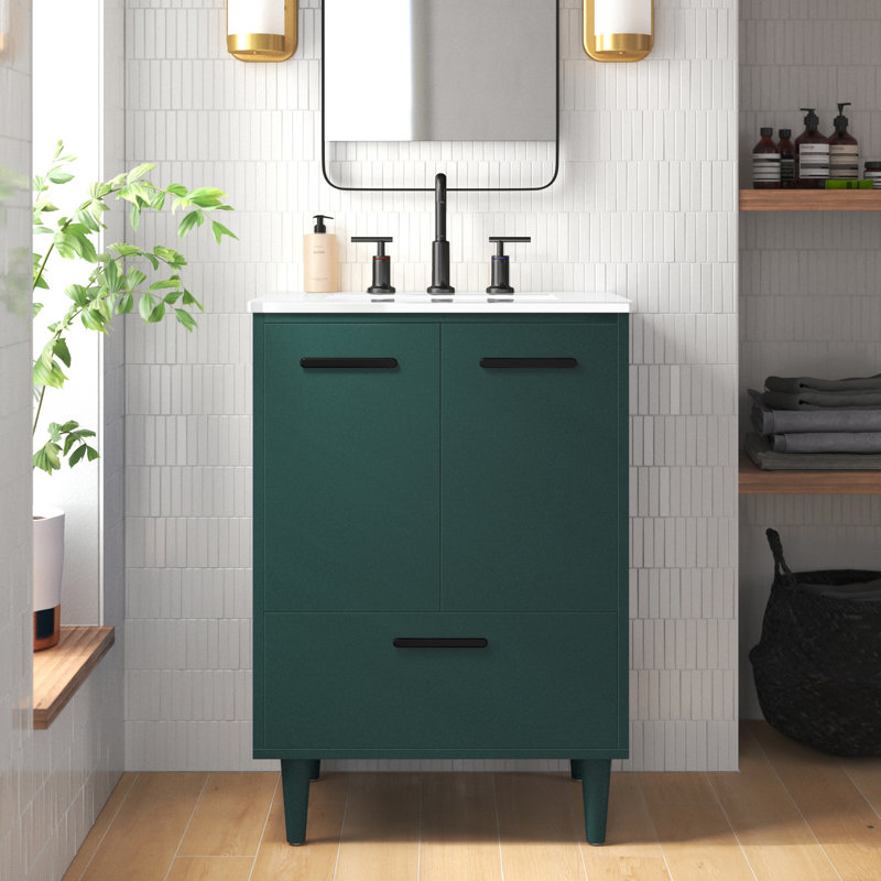 Ensemble de meuble-lavabo simple 24 po Baldwin, Vert