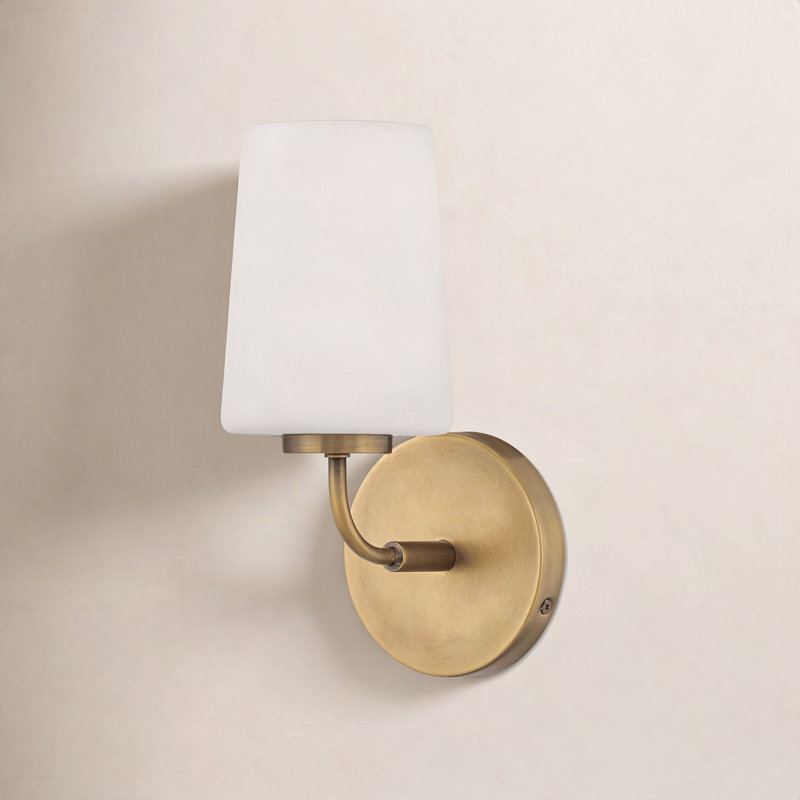Fitz Dimmable Bath Sconce, Lacquered Brass