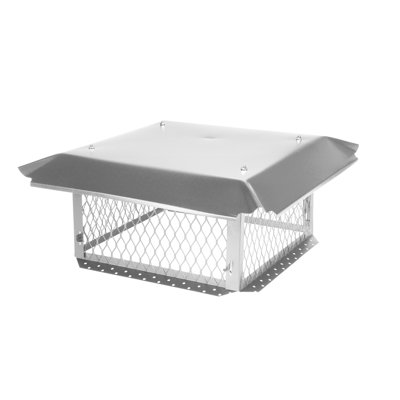Chapeau de cheminée multi-conduit en acier inoxydable 14 po x 14 po BigTop, 10 po de hauteur