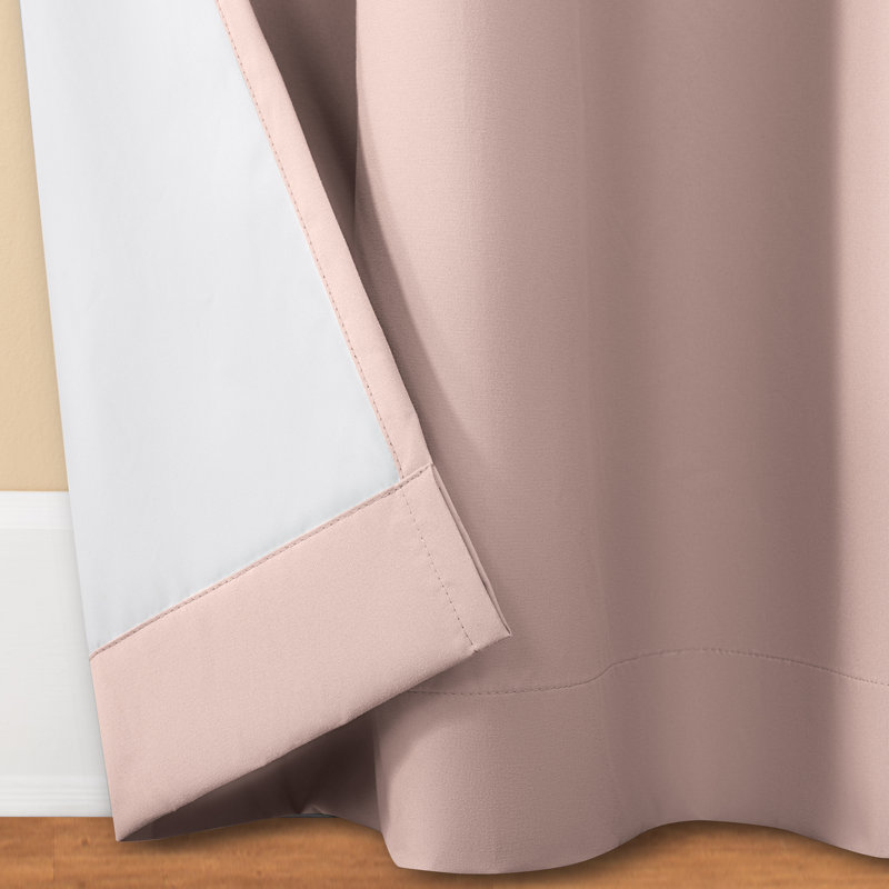 Rideau en polyester Jarischandra, L 40 po x L 63 po, Rougir