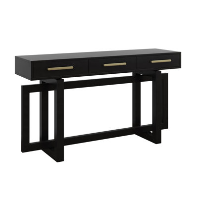 57-Inch Console Table, Minimalist Style Extra Long Entryway Table Sofa Table With Three Drawers & Sturdy Construction