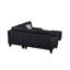 Canapé modulaire 6 pièces, noir