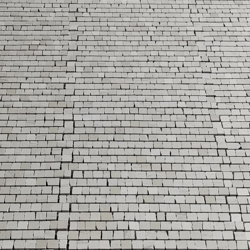 11 in. x 12 in. Grid Marble Tile