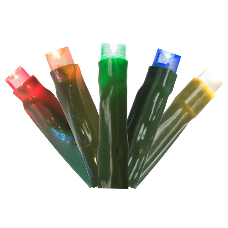 LED Christmas Cluster Green Wire Light Set, Multicolor