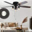 Cheetham 132cm Industrial Indoor Ceiling Fan with Light Kit