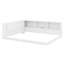 Queen Size Wooden Daybed With Integrated Storage Shelves, L-Shaped Corner Bed Equipped With USB And LED Lights-1387102733