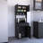 Della 60 Kitchen Pantry With Countertop, Closed & Open Storage -Black