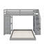 Twin Over Full Bunk Bed With Shelves, Drawers And Stairs-1464808097